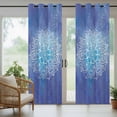 thumbnail image 5 of Outdoor Curtains for Patio Waterproof, Boho Flowers Outdoor Privacy Panels Grommet, Blue Floral Bohemian Vintage Country Blackout Outside Curtains for Porch/Cabana/Pergola/Gazebo 54"x108", 2 Panels, 5 of 8