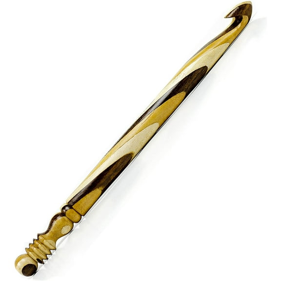Rosewood Maple Crafted Segmented Wood Premium Smooth Crochet Hooks | Knitting Hooks & Knittings Accesorries| Nagina International (Size 7 (4.5mm))