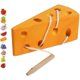 thumbnail image 3 of Juguetes para enhebrar queso con cordones de madera, juguete de habilidades motoras finas, rompecabezas de bloques de madera, juego de viaje en avión, aprendizaje temprano Sincero Hogar, 3 of 3