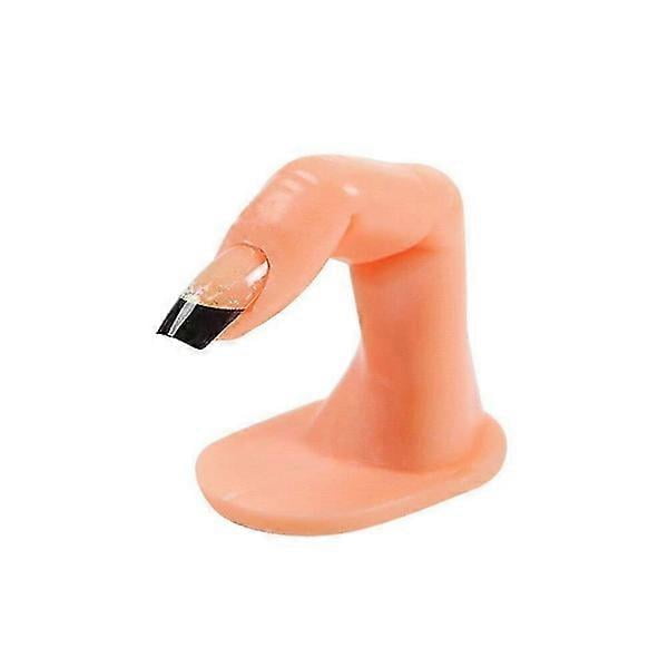 Reusable Nail Art Training Model Hand Manicure Practice Fake Finger Practice (With nails)