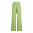thumbnail image 4 of JXMVOJ Women's Fashion Fitness Sport Relaxed Loose Elastic Waist Long SweatPants Solid Color Bound Feet - Green,Womens Leggings With Pocket, 4 of 7