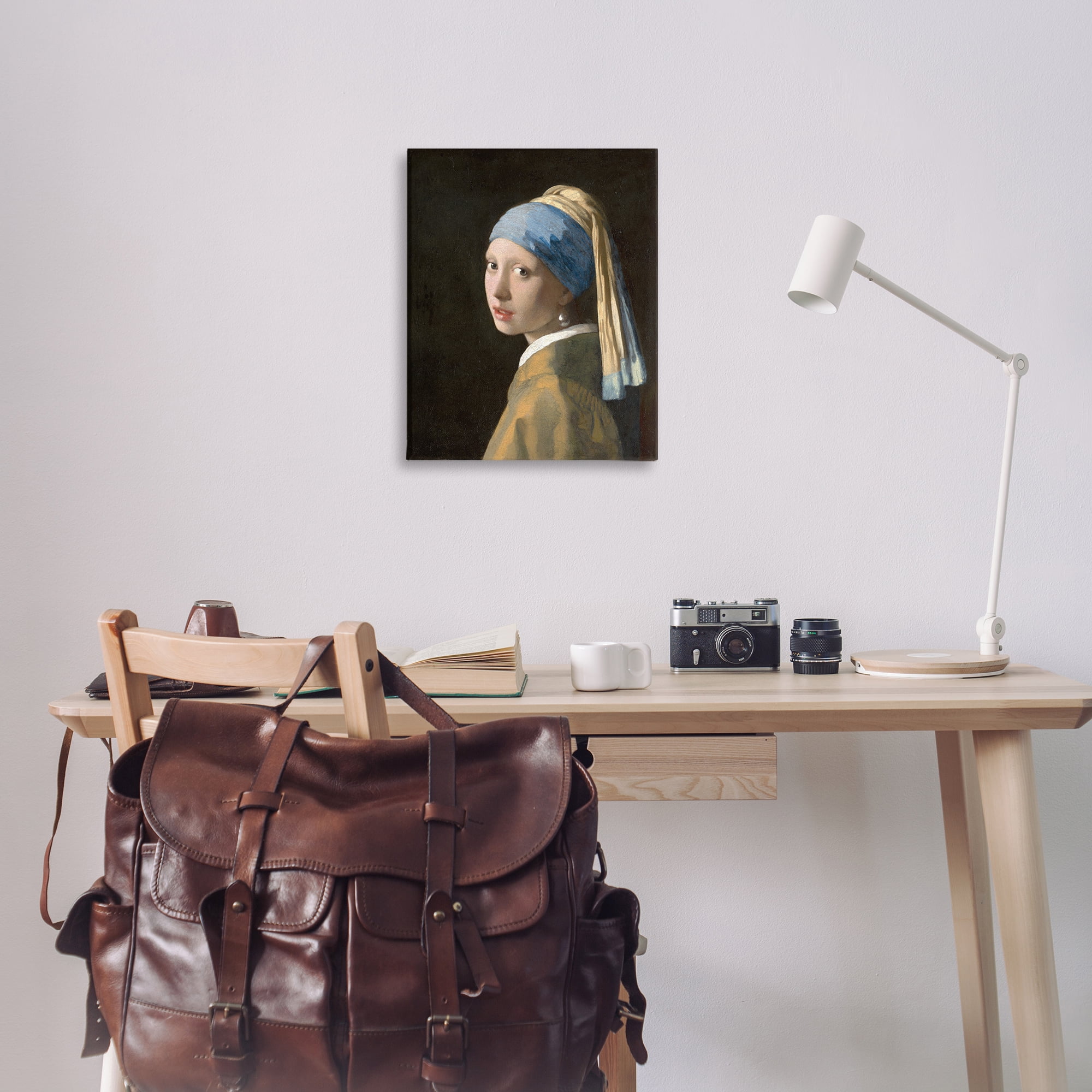 Stupell Industries Classical Vermeer Pearl Earring People Painting Wrapped Canvas Art Print Wall Art, 24 x 30