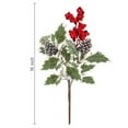 thumbnail image 3 of SugarBloom Artificial Christmas Garland, Christmas Holly Red Berry Bouquet Decorative Artificial Flowers,Perfect for Decoration Leaf Tree Cuttings Holiday Home Decor,, 3 of 6