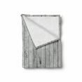 thumbnail image 2 of Grey and White Soft Flannel Fleece Throw Blanket, Vertical Lines Wooden Board Background Vintage Planks Picture Artwork, Cozy Plush for Indoor and Outdoor Use, 70" x 90", Grey, by Ambesonne, 2 of 6