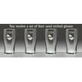 thumbnail image 2 of O'Callaghan Irish Coat of Arms Tavern Glasses - Set of 4 (Sand Etched), 2 of 3