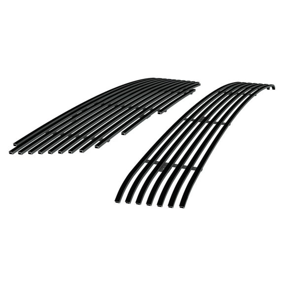 APS Compatible with Nissan Altima 2005-2006 Stainless Steel Black 8x6 Horizontal Billet Grille Insert Combo N87965J