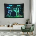 thumbnail image 2 of ONETECH  Teens Drum Kit Tapestries, Rock Music Theme Tapestry for Kids Boys Girls Hip Hop Wall Hangings Large  Grunge Style Wall Art Fashion for Living Room, 2 of 7