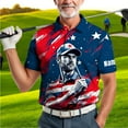 thumbnail image 3 of HOMYGIFTS Men’s Golf Polo – Custom Golfer Art with Colorful Mosaic Swirl, Perfect for Golf Enthusiasts, 3 of 10