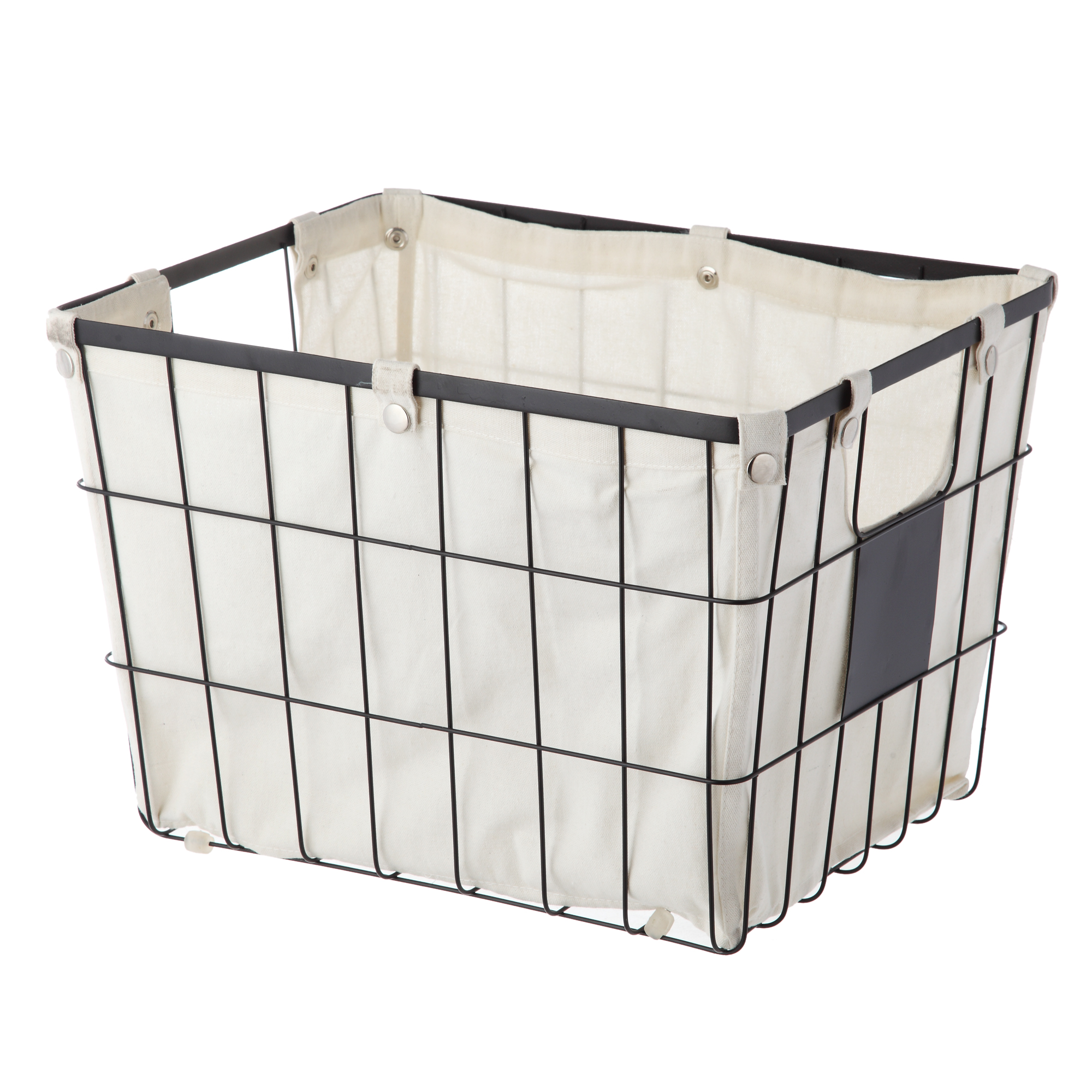 Better Homes and Gardens Medium Wire Basket with Chalkboard, Black ...