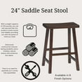 thumbnail image 4 of International Concepts Wood Saddle Seat Stool 24", Walnut, 4 of 6