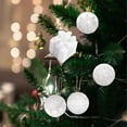 thumbnail image 5 of Christmas Balls, Christmas Tree Ornaments, 9 Pcs Christmas Tree Decorative Balls for Holiday Wreath Decoration, Lightweight Durable Foam Material, 8cm Easy to Hang White Pink Red Set, 5 of 7