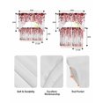 thumbnail image 5 of Red Eucalyptus Leaves Swag Kitchen Curtains Sets for Windows 24 Inch Length, Summer Botanical Weeping Short Window Curtain Panels Swags Valances and Tiers 3 Piece Set for Cafe/Dining Room, 5 of 5