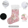 thumbnail image 3 of Coolnut 17.7 Inch Christmas Stockings, 2 PCS Watercolor Light Flowers Presonalized Large Stocking Sock for Family Holiday Xmas Party Decorations, 3 of 7