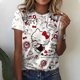 thumbnail image 3 of Camiseta con estampado 3D de Hello Kitty para mujer y niña, de moda, de dibujos animados, estilo Harajuku, cuello redondo, manga corta, unisex, de verano, 3XL, 3 of 5