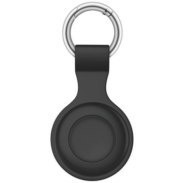 Apple AirTag Silicone Holder Keyring Carry Case Keychain Air Tag Black Small Tracker Locator Device Anti-lost Bumper Shell