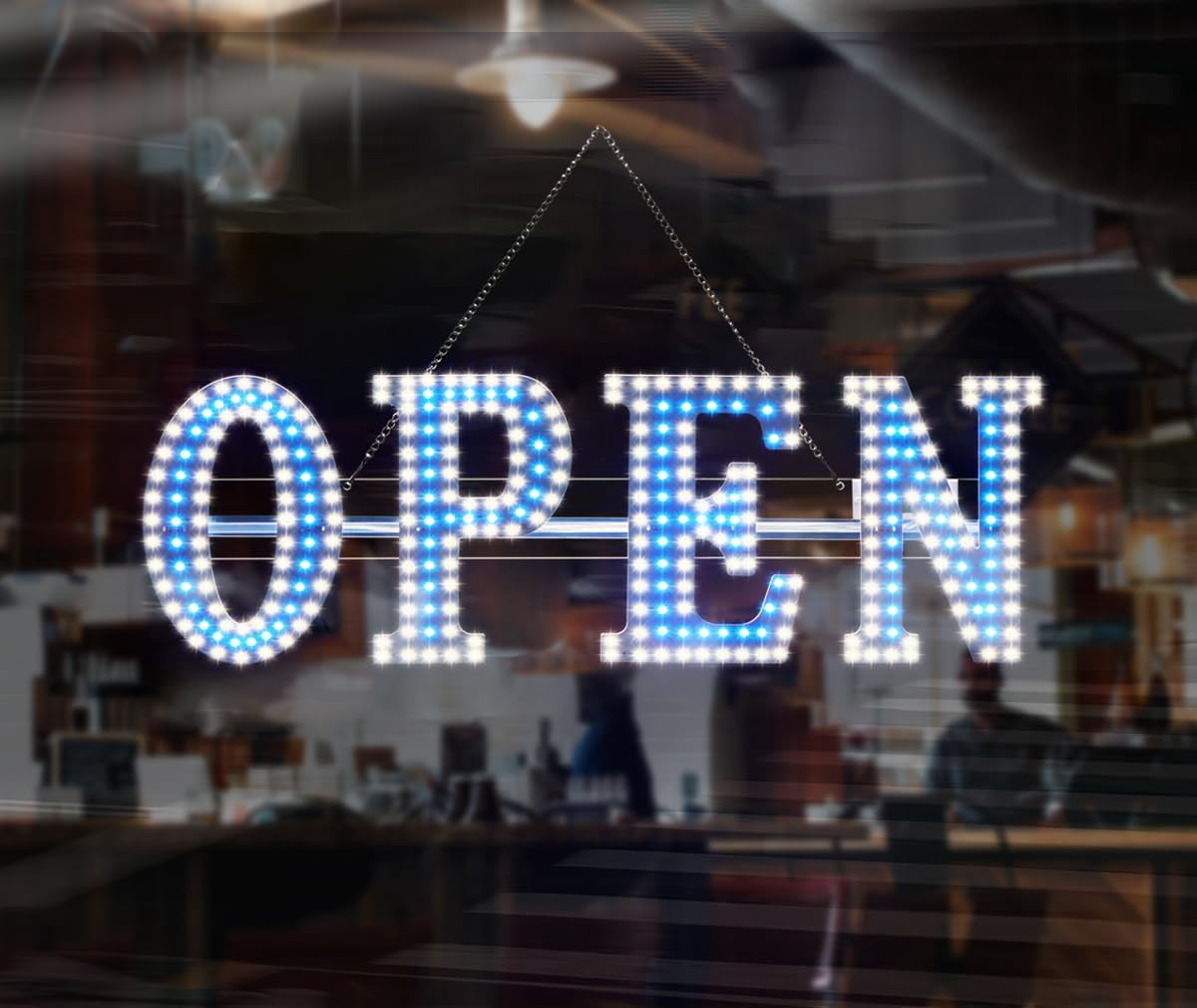 30"x10" LED Open Signs for Business, Ultra Bright Extra Jumbo LED Neon Large Open Sign with Hanging Installation,Open Sign for Stores Bar Hotel Retail Shops Window Salon Restaurant Office