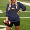 thumbnail image 1 of Chandail en Molleton Sans Capuche pour Femmes - Imprimé Football, Col Rond Surdimensionné pour Tenue Décontractée et de Jour de Match, 1 of 3