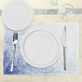 thumbnail image 3 of Ambesonne Pale Blue Place Mats Set of 4, Abstract Floral Curl, Standard Size, Violet Blue Pale Blue, 3 of 6