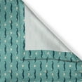 thumbnail image 3 of Ambesonne Hipster Kitchen Curtains, Mustaches Hearts Grunge, 55"x39", Turquoise Off White, 3 of 3