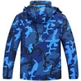 thumbnail image 2 of Tyhengta Men's Waterproof Ski Jacket Warm Winter Snow Coat Mountain Windbreaker Hooded Raincoat Camo3 Royalblue XXL, 2 of 8
