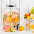 Kook 1 Gallon Sun Tea Jar Party Drink Dispenser with Spigot Glass Jug