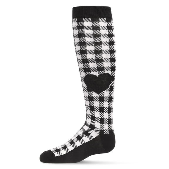 MeMoi Gingham HeartCotton Blend Knee High Sock - Girls - Female