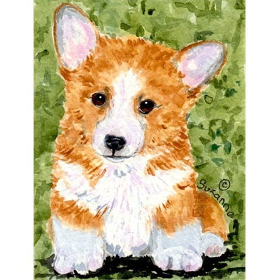 11 x 15 in. Corgi Garden Size Flag