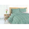 thumbnail image 3 of Ambesonne Damask Down Alternative Quilt Comforter, Flowers Motif Vintage Print, Twin, Seafoam and Ivory, 3 of 5