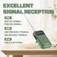 thumbnail image 3 of Radio portátil XHDATA D220 AM FM SW funciona con pilas, color verde, 3 of 6