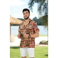thumbnail image 2 of HAPPY BAY Men's Hawaiian Shirts Short Sleeve Button Down Shirt Men's Casual Shirts Holiday Tropical Beach Summer Party Shirts for Men Funny XXL Multi, Checks, 2 of 5
