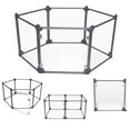 thumbnail image 2 of Front Row Foldable Playpen for Cats & Dogs Indoor Dog Kennel Pet House, Charcoal, 2 of 8