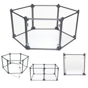 Front Row Foldable Playpen for Cats & Dogs Indoor Dog Kennel Pet House, Charcoal