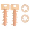 thumbnail image 1 of 2pcs Luban Lock Toy Intellectual Key Toy Wood Kong Ming Lock Toy for Kids, 1 of 8