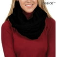 thumbnail image 4 of BASICO Black Infinity Scarf for Women Winter Chunky Knitted Scarves Warm Circle Cable Loop, 4 of 6