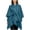 Blue, variant on Self Tie Fringe Wool Blend Poncho Cape, Open Front Warm Wrap Shawl Coat for Women Fall Winter