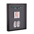 thumbnail image 2 of ArtToFrames 10x10 Inch Shadow Box Picture Frame, with a Satin Black Tall 1 Wide Shadowbox frame and Mountain Grey Mat Backing (4654), 2 of 7