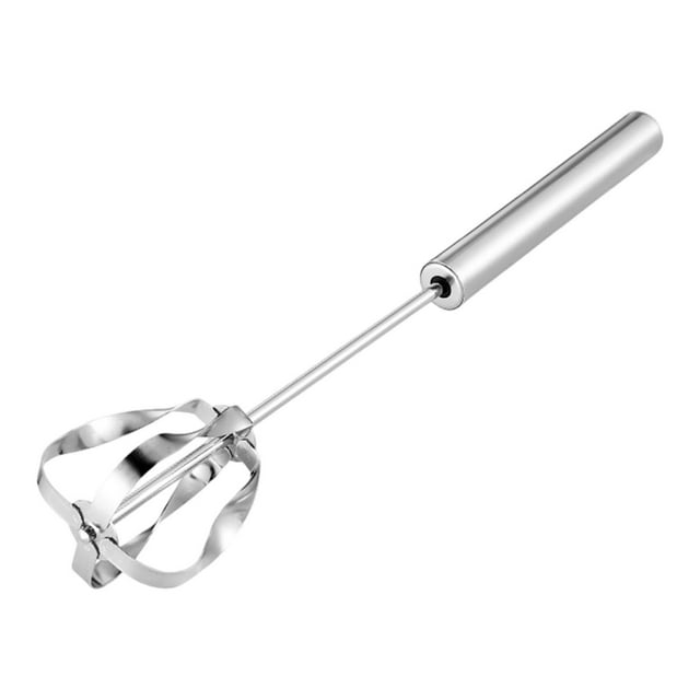 Batidor de huevos semiautomático de acero inoxidable, herramienta portátil para mezclar huevos, para cocinar 10 pulgadas