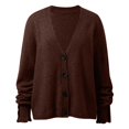 thumbnail image 5 of DuoJiaJ Knit Sweater Coat Long Sleeve Button Down Cardigan For Fall And Winter Versatile Elegant Outerwear Soft Comfortable Daily Wear Womens Fashion Brown S, 5 of 5