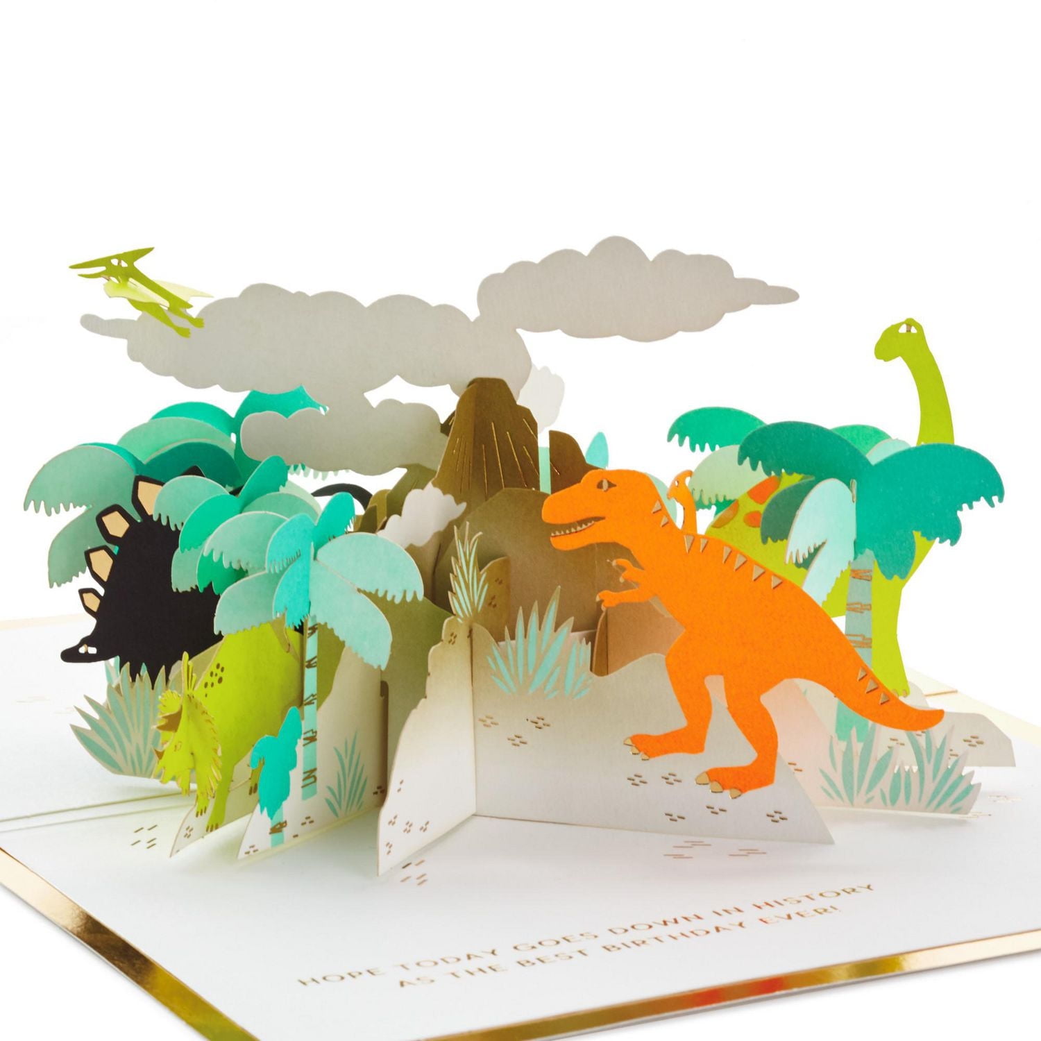 Hallmark Signature Paper Wonder Pop Up Birthday Card (Dinosaurs)
