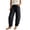 C-Black269, variant on Bohemian Linen Pants Women Harem Loose Fit Casual Drawstring Summer Lightweight Beach Pants With Pockets Soft Trousers