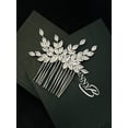 thumbnail image 3 of AMANDA - Peigne à Cheveux MARQUISE CZ LEAF en Argent, 3 of 5