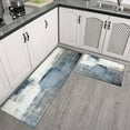 thumbnail image 2 of White and Grey Kitchen Rugs and Mats Sets of 2,Abstract Art Kitchen Decoration Non-Slip Absorbent Mats for Sink Waterproof Runner Rug for Laundry Room,17x24+17x48inch, 2 of 5
