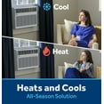 thumbnail image 3 of GE® ENERGY STAR® 11,000 BTU Smart Heat/Cool with Heat Pump Electronic Window Air Conditioner for Large Rooms up to 550 sq. ft., 3 of 11