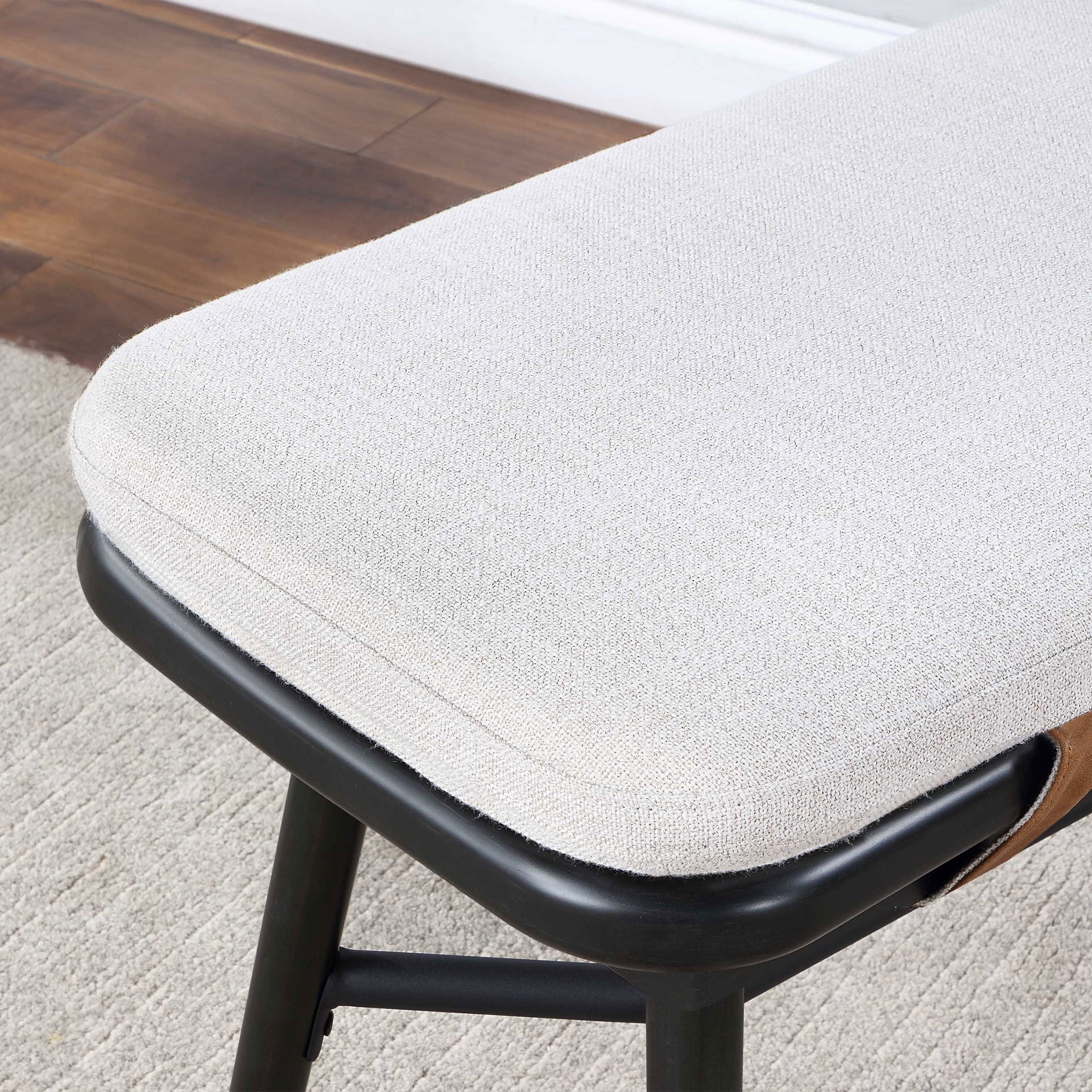 Better Homes & Gardens Springwood Dining Bench, Charcoal Finish