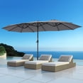 thumbnail image 6 of 15ft Patio Umbrella with Base,Double Sided Outdoor Large Rectangular Patio Umbrella with Crank Handle, for Lawn Garden,Home,Outdoor Activities, 6 of 8
