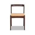 thumbnail image 6 of Accent Chairs Capri Woven Seat Oak Wood Dining Chair Dark Brown Red Oak,Fabric Accent Chairs, 6 of 16