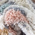 thumbnail image 5 of Well Woven Proteus Modern Stripes Multi Color Powder Blush, Light Blue Area Rug - Ultra-Soft Yarn, Cut & Loop Pile - For Living Room, Dining Room & Bedroom (7'10" x 9'10"), 5 of 8