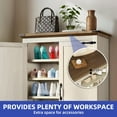 thumbnail image 5 of ModFusion 6-Tier Farmhouse Shoe Cabinet with Doors and Adjustable Shelves, Antique Pine and Walnut Grain, 5 of 10