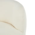 thumbnail image 5 of DecMode Polyester Rounded Barrel Lounge Chair, Cream, 5 of 9