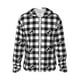 thumbnail image 1 of Fotbe Black Tartan Plaid Chaqueta con Protección Solar UPF 50+ para Hombre y Mujer, Camisa con Capucha y Bolsillos-Large, 1 of 7